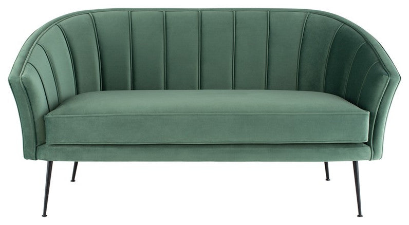 Aria Moss Fabric Double Seat Sofa