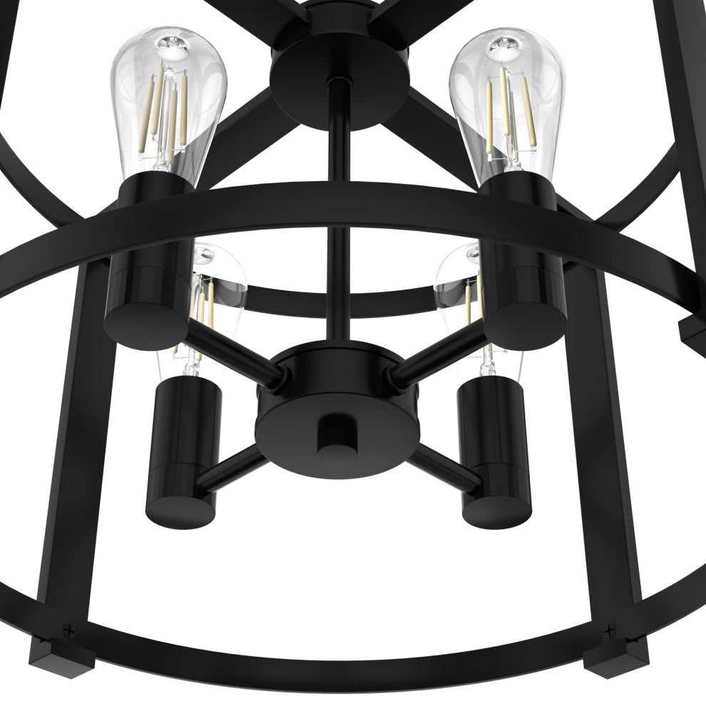 Hunter Astwood Matte Black 4-Light Chandelier