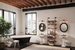 Hinkley Poppy Medium Three Light Vanity, Heritage Brass