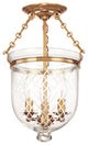Hudson Valley Hampton 3-Light Semi Flush in Aged Brass Finish
