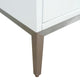 61" Double Sink Vanity, White Finish With Engineered Stone Top And Oval Sink