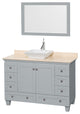 Acclaim 48" Oyster Gray Single Vanity, Ivory Marble Top, Porcelain Sink, 24"