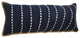Ox Bay Handwoven Blue/White Bordered Cotton Blend Pillow Cover, 14"x36"