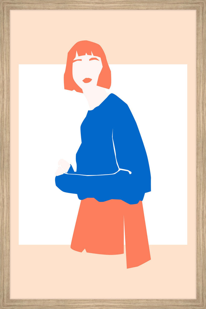 "Bangs and Eyebrows" Framed Painting Print, 30x45