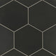 Makoto 10"x10" Hexagon Porcelain Tile (18pc - 10.76sqft), Kuroi Black