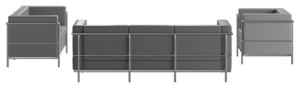 HERCULES Regal Series Reception Set, LeatherSoft, Gray