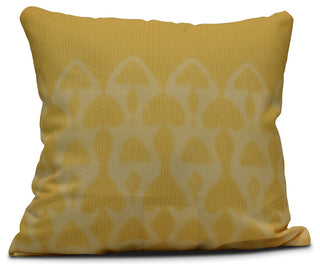 Watermark, Geometric Print Pillow, Yellow, 18"x18"