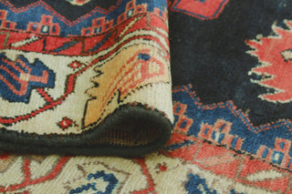 Fine Vintage Distressed Anel Navy/Rust Runner, 3'10 x 9'5
