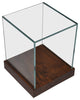 Salvaged Wood Base, Glass Box Side Table