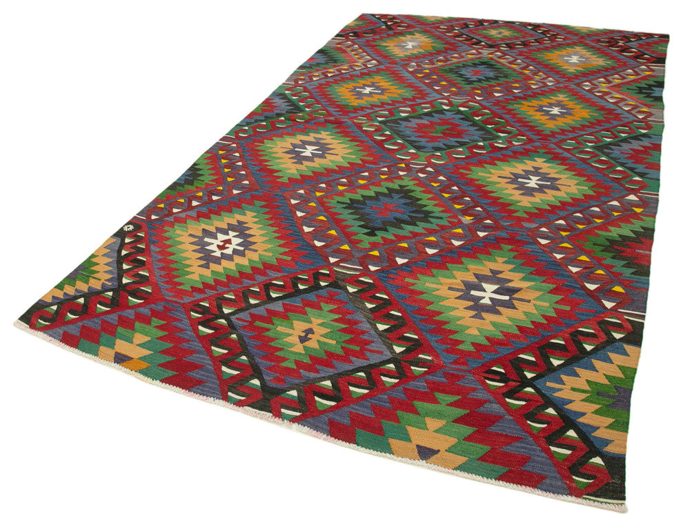 Rug N Carpet - Handwoven Turkish 5' 9'' x 10' 2'' Vintage Kilim Rug