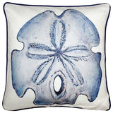 Tracy Upton Big Island Sand Dollar Solitaire Throw Pillow, 20"x20"