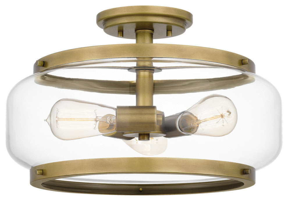 Quoizel TPY1715WS 3-Light Semi Flush Mount, Tapley