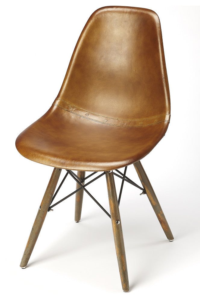 Butler Orson Brown Leather Side Chair