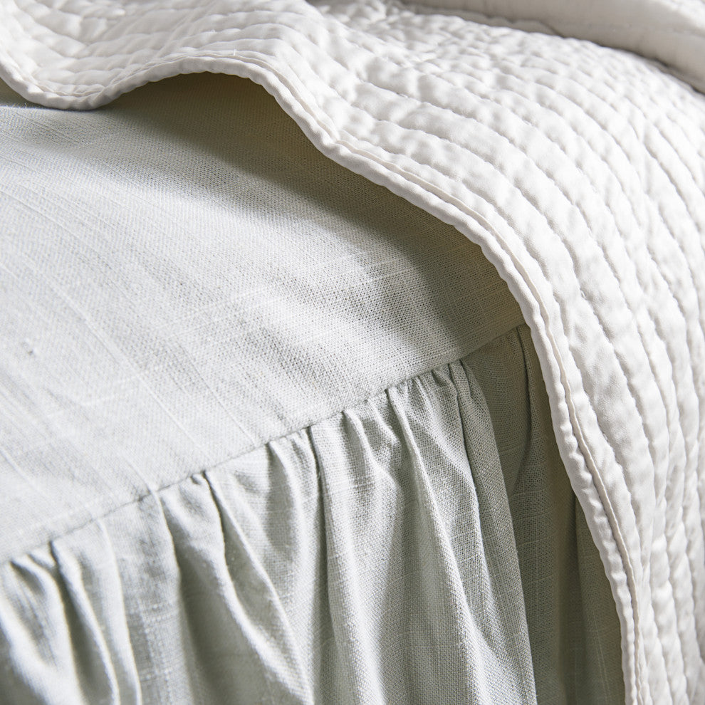 3 Piece Luna Bedspread Set, Gray, Full