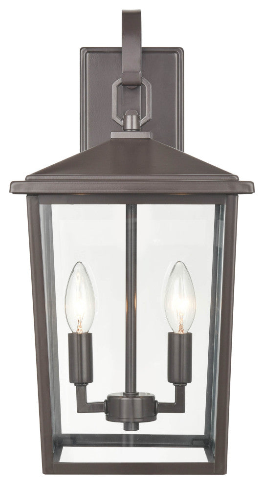 Fetterton Collection 9" 2-Light Outdoor Wall Sconce, Powder Coat Bronze