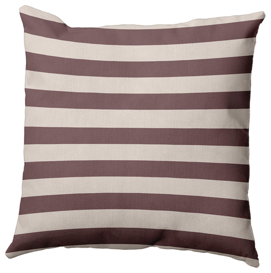 Stripes Polyester Indoor Pillow, Red, 26"x26"