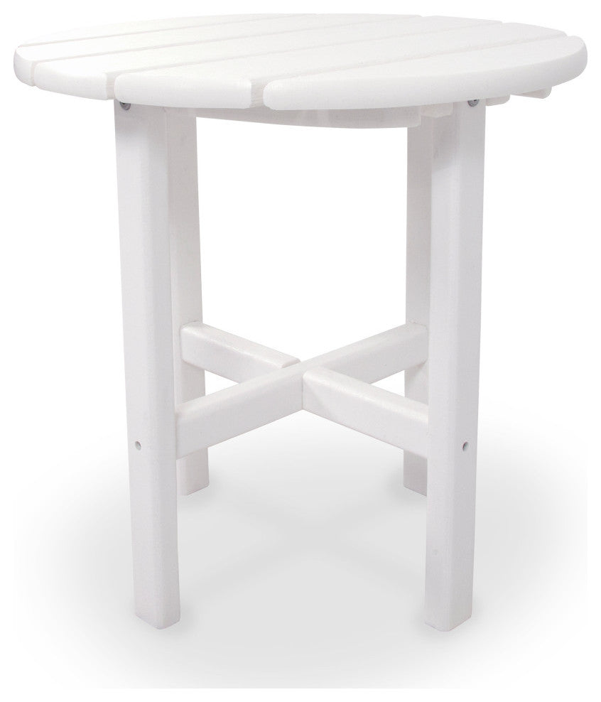Ivy Terrace Classics 18" Round Side Table, White
