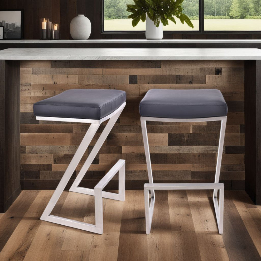 Atlantis Backless Stool, Black, Counter Height