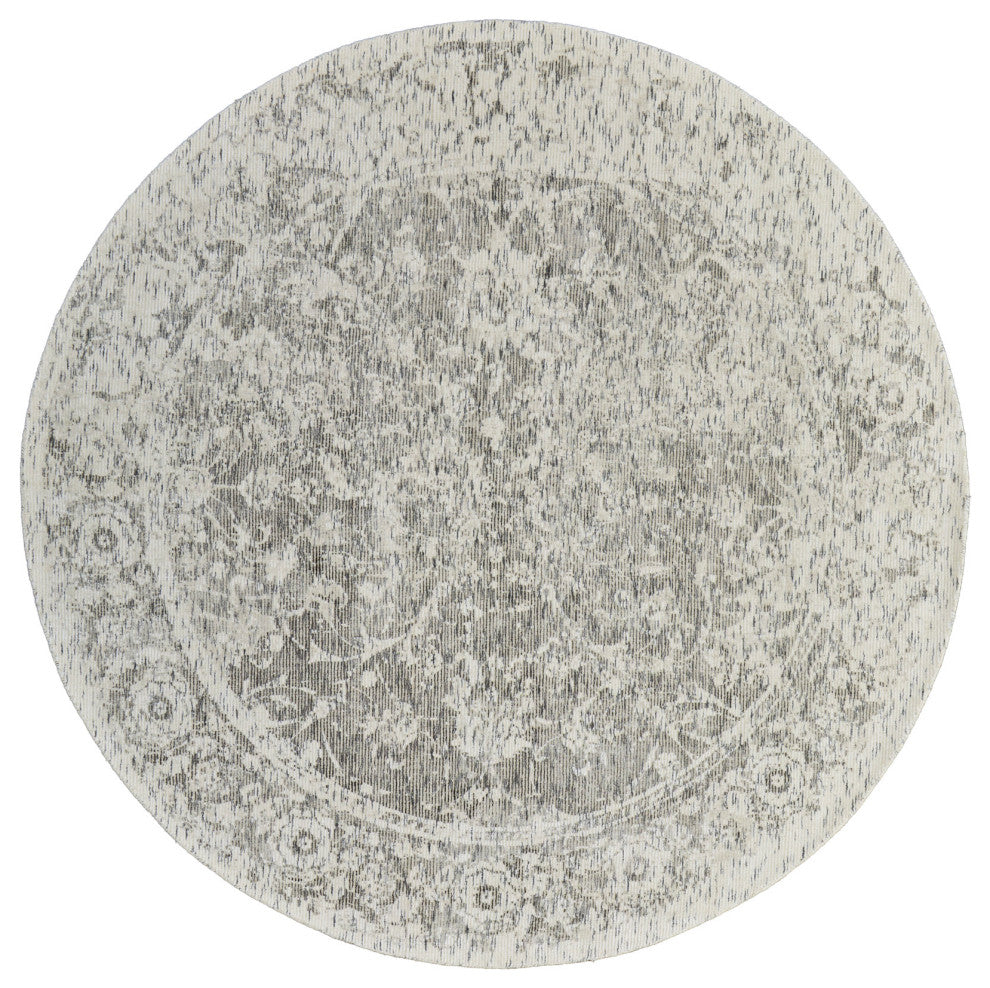 Weave & Wander Michener Rug, Gray, 8'x8' Round