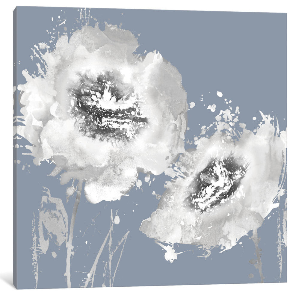 "Flower Burst On Grey II" by Vanessa Austin, Canvas Print, 18x18"
