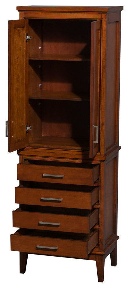 Bathroom Linen Tower, Light Chestnut