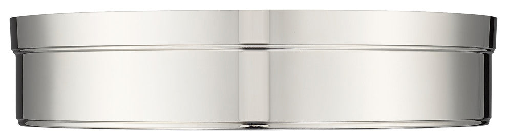 Z-LITE 1-Light Flush Mount, Polished Nickel
