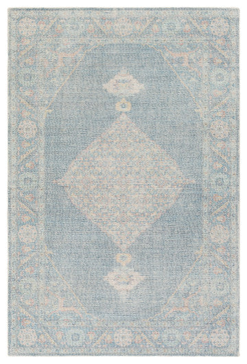 Surya Oregon ORG-2306 8'x10' Rug, Sky Blue/Navy/Peach/Bright Yellow/White