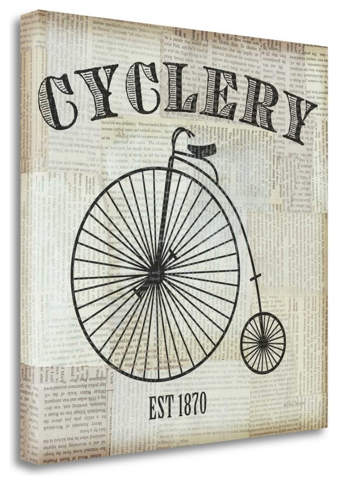 "Cyclery" By Michael Mullan, Giclee Print on Gallery Wrap Canvas, Ready to Hang