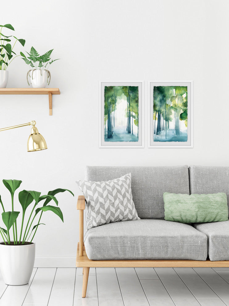 Through the Haze II Diptych, 24"x18"