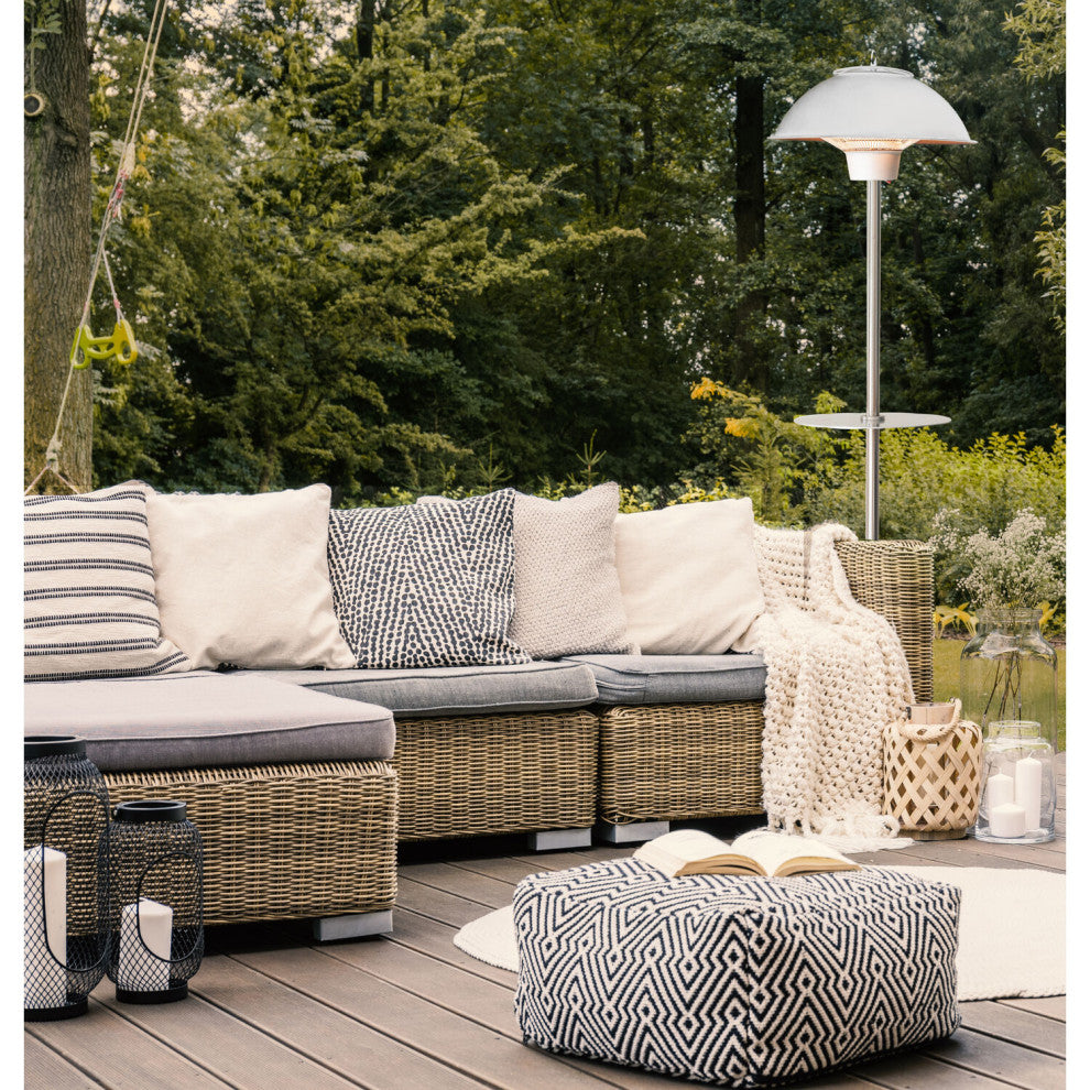 Modern Efficient Standing Electric Heater, Silver, 81.6"