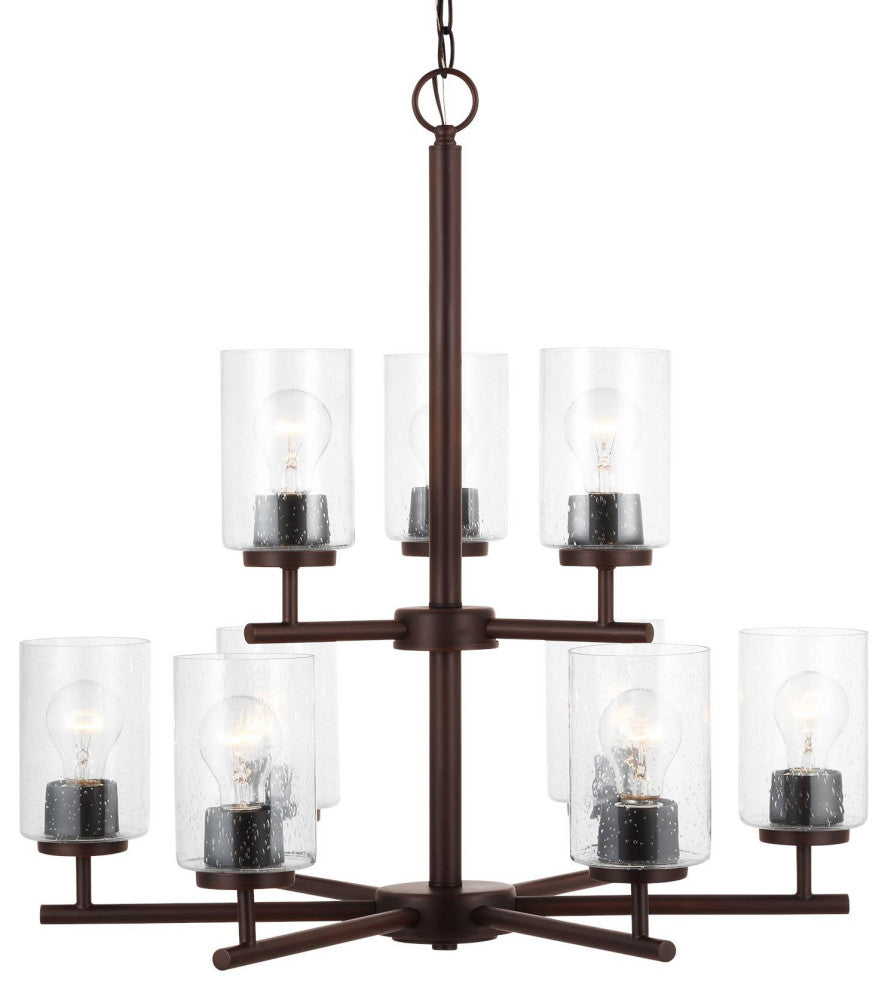 Generation Lighting 31172 Oslo 9 Light 26"W Pillar Candle - Bronze
