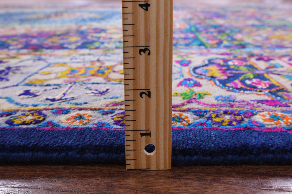 Wool & Silk Mamluk Hand Knotted Rug 7' 11" X 9' 9" - Q13718