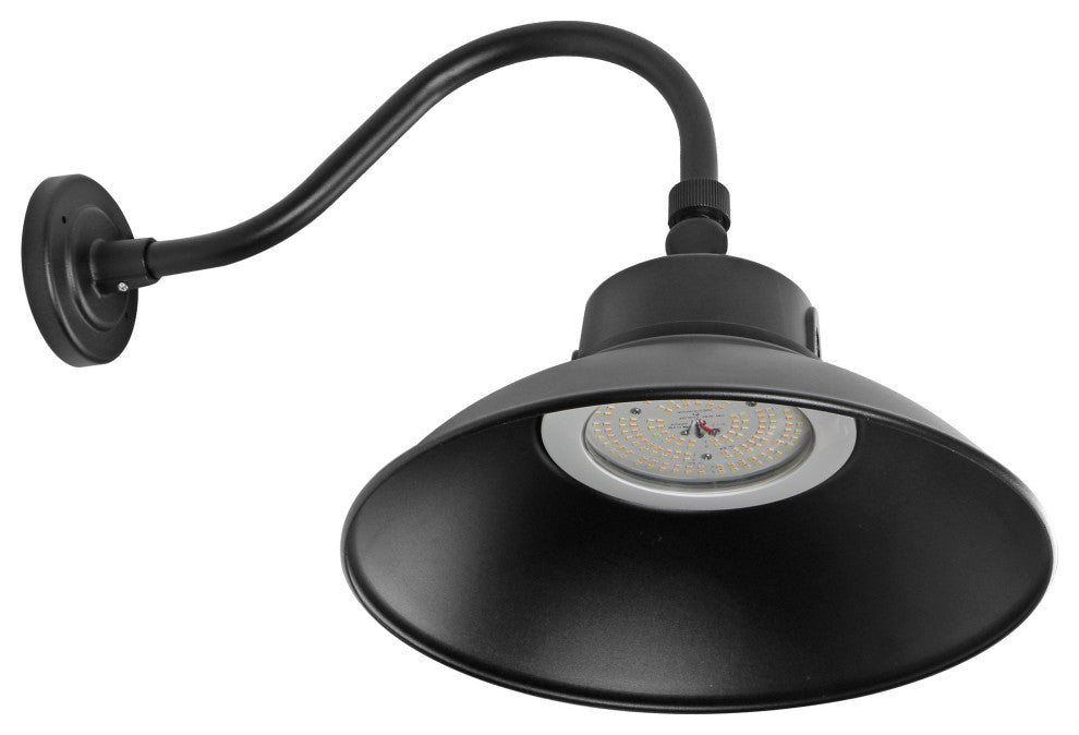 LED Gooseneck - 30 Watt/40 Watt/50 Watt - CCT Selectable 3K/4K/5K - Black - 120