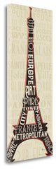 "Paris City Words I" By Pela Studio, Giclee Print on Gallery Wrap Canvas