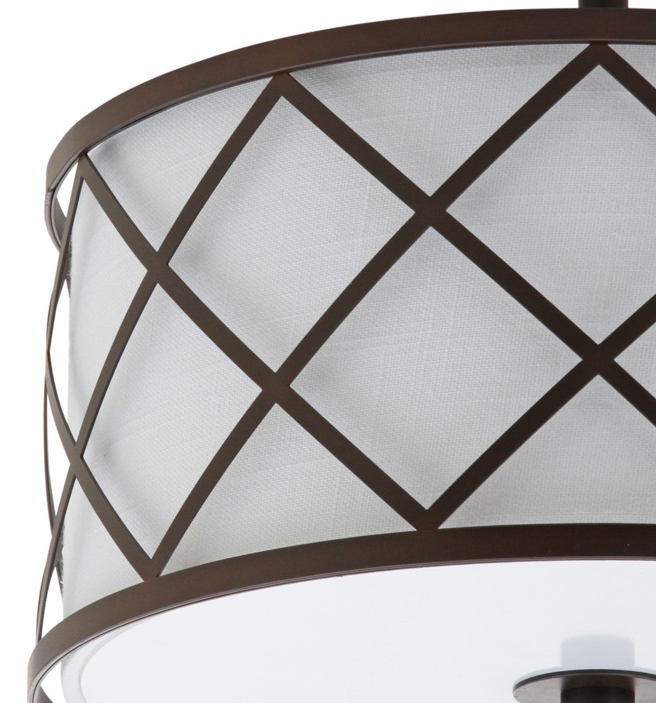 Elizabeth Metal LED Flush Mount, 13.25", Oil Rubbed Bronze
