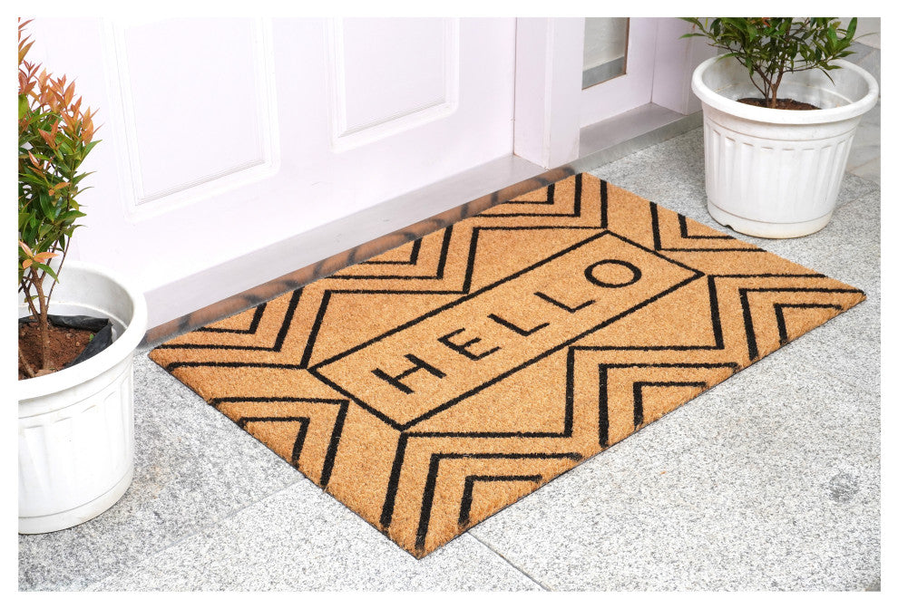 Calloway Mills Chevron Hello Doormat, 36x72
