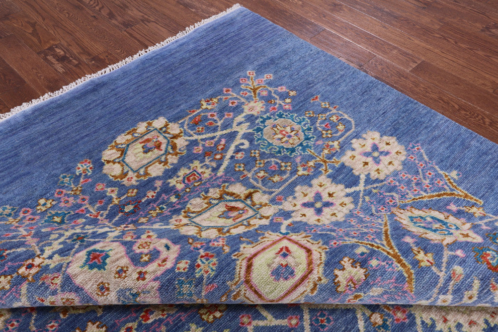 Turkish Oushak Hand Knotted Wool Rug 9' 1" X 12' 1" - Q13583