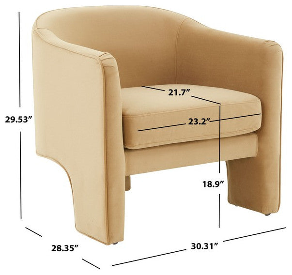 Safavieh Couture Londyn Upholstered Accent Chair, Light Brown