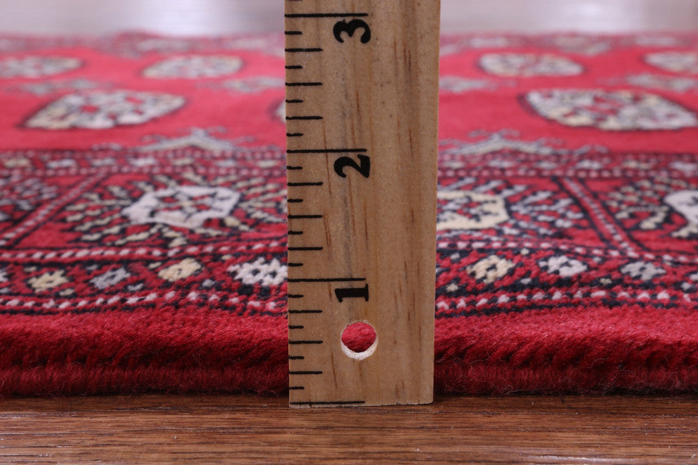 3' 1" X 5' 1" Hand Knotted Signed Silky Bokhara Wool Rug - Q13762