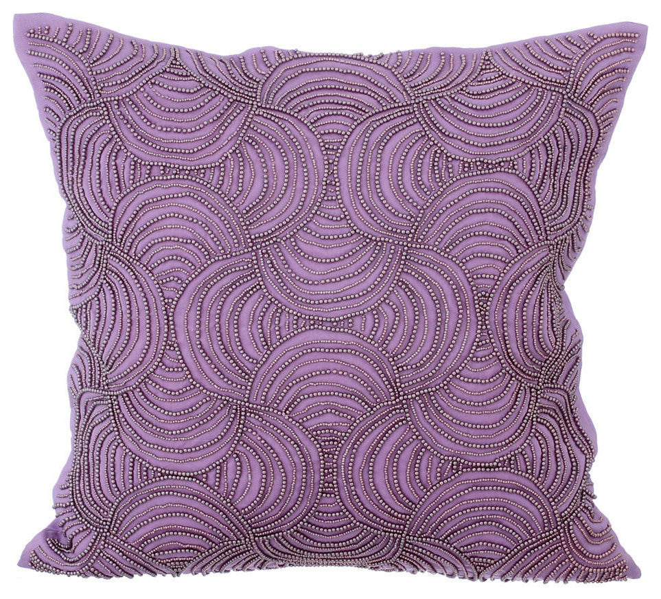 Throw Pillow Covers 16" x 16" Cushion Cover Purple Cotton - Lavender Scented