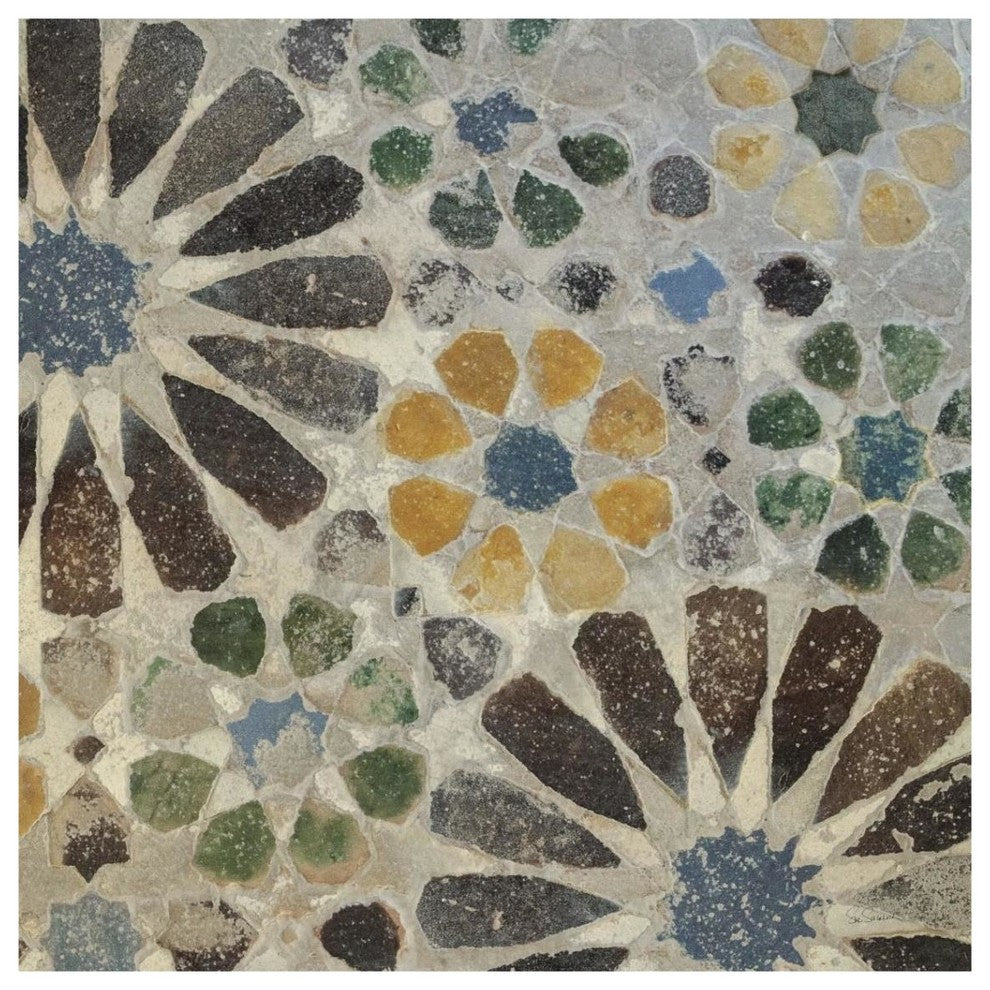 "Alhambra Tile II" Digital Paper Print by Sue Schlabach, 38"x38"