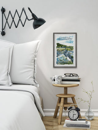 "Mississippi River" Framed Painting Print, 8x12