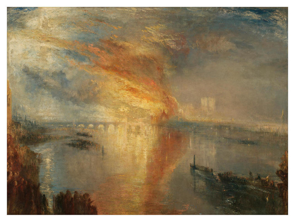 "The Burning of the Houses of Lords and Commons" Paper Art, 24"x18.28"