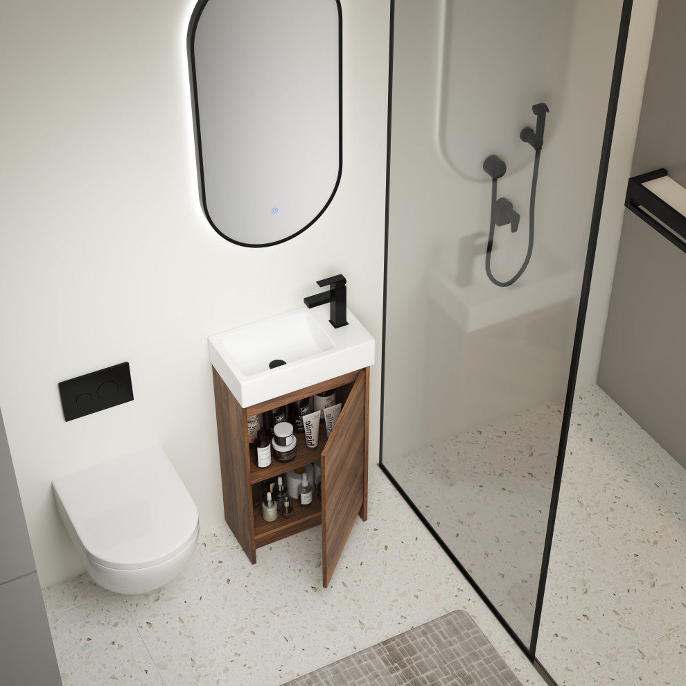 TATEUS 18" Bathroom Vanity With Single Sink, Suitable For Small Bathrooms