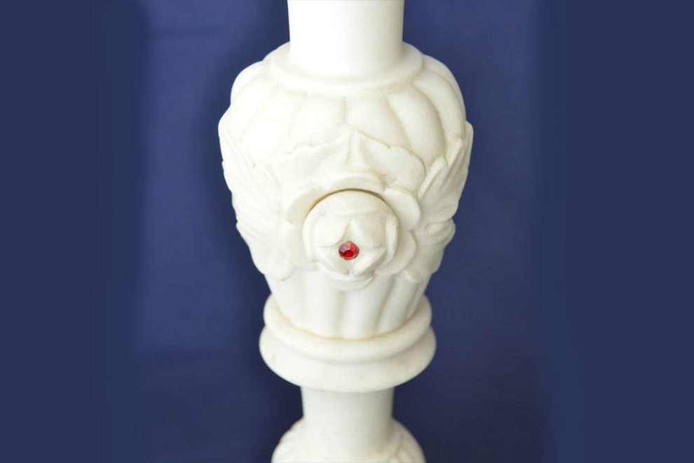 White Marble Candle Stand