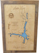 Lake Lure, North Carolina-Wood Lake Map, Medium Framed