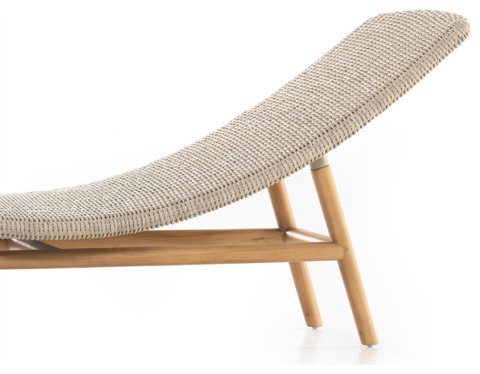 Portia Outdoor Chaise Lounge-White