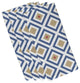 Diamond Mayhem Geometric Print Napkin, Cadet, Set of 4