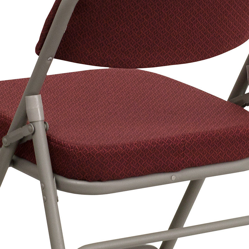 Burgundy Fabric Folding Chair
