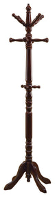 HomeRoots Cherry Solid Wood Finish Coat Rack With Triple Tiered Coat Stand